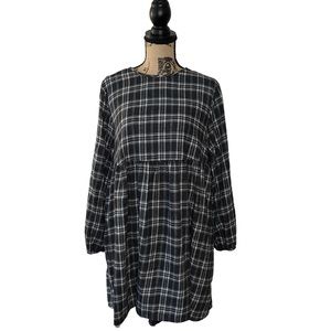 WILD FABLE Plaid Flannel Babydoll Dress - M